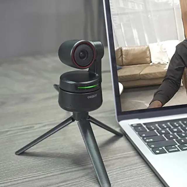 Alt view image 5 of 5 - OBSBOT Tiny 4K AI-Powered PTZ 4K Webcam Ultra HD Auto-Frame Gesture Control HDR Webcam with 4X Zoom for Online Meeting/Online Class Video Chat Live Streaming Works with Zoom,Skype,TicTok,You (Tinycam)