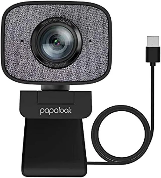 Alt view image 2 of 5 - 2021 2K Ultra HD Webcam, PAPALOOK PA930 1080P 60FPS Live StreamCam with Dual Microphone, 90° Fixed Focus, Privacy Cover and Tripod, Computer USB Web Camera for Zoom/Skype/Twitch/OBS (CA-PA930)