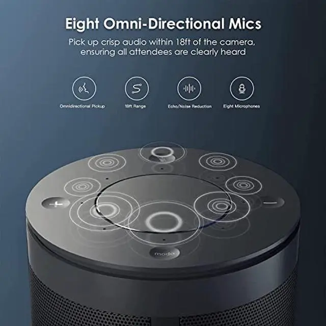 Alt view image 5 of 5 - NexiGo Meeting 360 (Gen 2), 8K Captured AI-Powered Framing  and  Speaker Tracking, 1080p HD 360-Degree Smart AIO Video Conference Camera, 8 Noise-Cancelling Microphones, and Speaker (Meeting360Gen2)