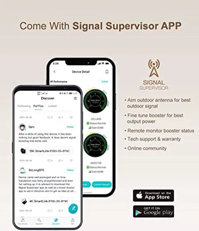 Alt view image 5 of 5 - Hiboost Cell Phone Signal Booster for Home and Office, 4,000 sq ft, Boost 5G 4G LTE Data for Verizon AT and T and All U.S. Carriers, FCC Approved (F10G-5S-BTW)