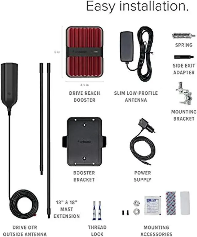 Alt view image 5 of 5 - weBoost Drive Reach OTR - Cell Phone Signal Booster for Trucks and SUVs | Boosts 5G  and  4G LTE for All U.S. Carriers - Verizon, AT and T, T-Mobile  and  more | Made in the U.S. | FCC Approv (477154)