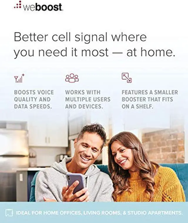 Alt view image 3 of 5 - weBoost Home Studio - Cell Phone Signal Booster | Boosts 4G LTE  and  5G for all U.S.  and  Canadian Networks - Verizon, AT and T, T-Mobile  and  more | Made in the U.S. | FCC Approved (model (470166)