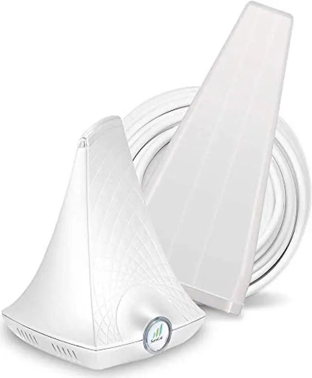 Main image of SureCall FlareDB+ Cell Signal Booster for Working from Home up to 3500 sq ft, Boosts 5G/4G LTE, Yagi Outdoor Antenna, Multi-User All Carrier, Verizon AT and T Sprint T-Mobile, FCC Approve (SC-FlareDB)
