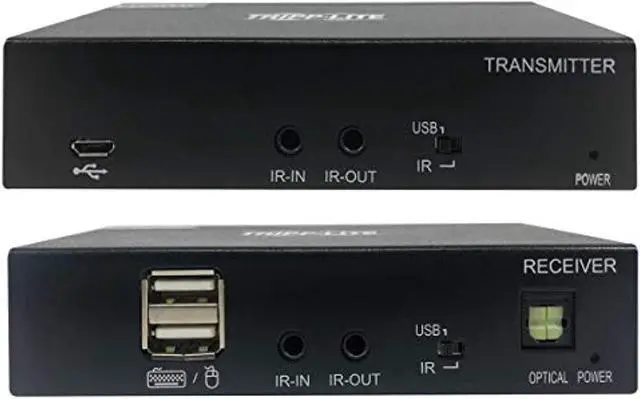 Alt view image 3 of 5 - Tripp Lite HDMI Over Cat6 Extender Kit w KVM Support 4K60Hz USB/IR PoC TAA (B127A-1A1-BHBH) (B127A-1A1-BHBH)