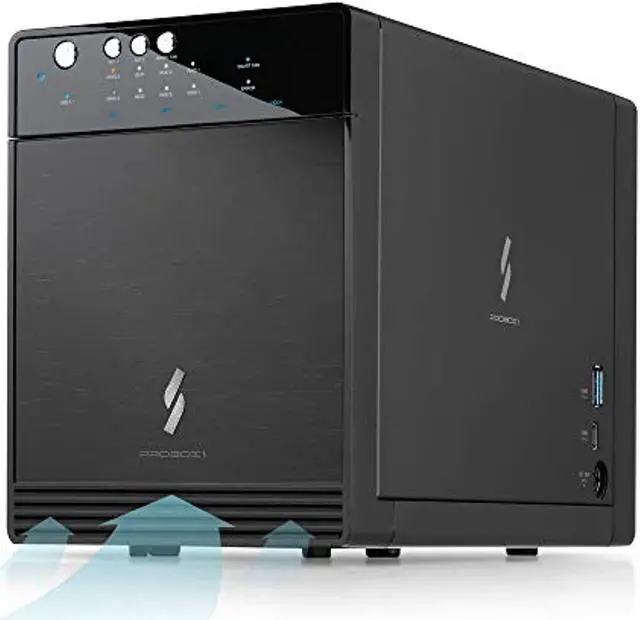 Alt view image 2 of 5 - Mediasonic Raid USB 3.1 Gen 2 Type C 4 Bay 3.5? SATA Hard Drive Enclosure with USB 3.1 Hub Feature - USB-C 3.1 Gen 2 10Gbps (HFR7-SU31CH) (HFR7-SU31CH)