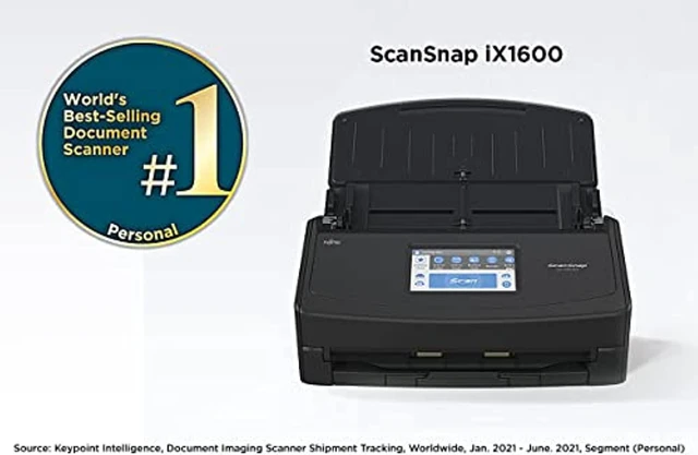 Alt view image 4 of 5 - Fujitsu ScanSnap iX1600 Versatile Cloud Enabled Document Scanner for Mac or PC, Black (PA03770-B635)