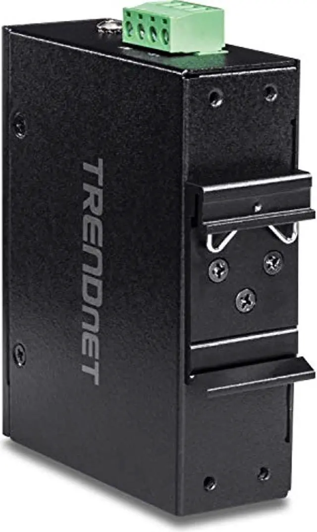 Alt view image 3 of 5 - TRENDnet Hardened Industrial 100/1000 Base-T to SFP Media Converter, DIN-Rail/Wall Mount, Multi or Single Mode Fiber, Power Supply Sold Separately, TI-F11SFP , Black , Gigabit (TI-F11SFP)