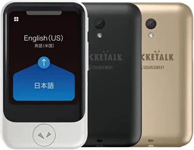Alt view image 2 of 5 - Pocketalk Model S Real Time Two-Way 82 Language Voice Translator with 2 Year Built-in Data and Text-to-Translate Camera  and  HIPAA Compliant/Gold (PTSGG-US)