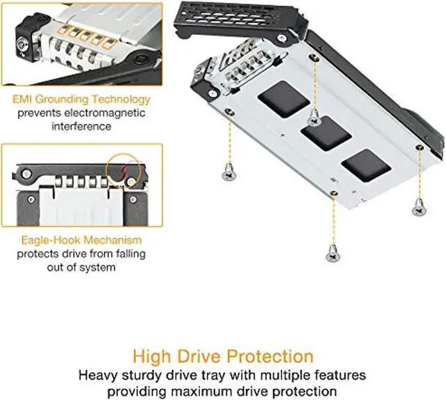 Alt view image 3 of 5 - ICY DOCK 4 x 2.5 SAS/SATA HDD/SSD Mobile Rack Enclosure for 5.25" Bay (with Keylock) | ToughArmor MB994SK-1B (MB994SK-1B)