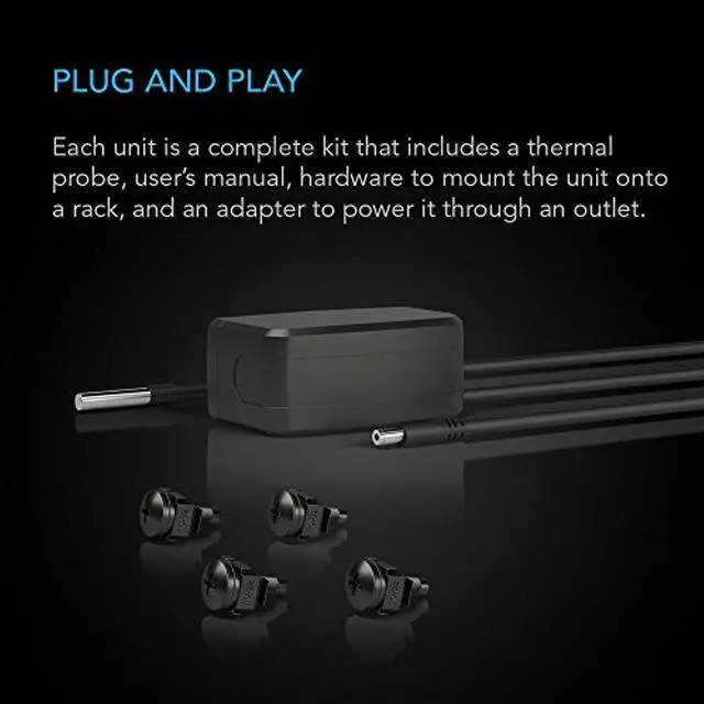 Alt view image 4 of 5 - AC Infinity CLOUDPLATE T1-N, Rack Mount Fan Panel 1U, Intake Airflow, for cooling AV, Home Theater, Network 19? Racks (AI-CPT1-N)