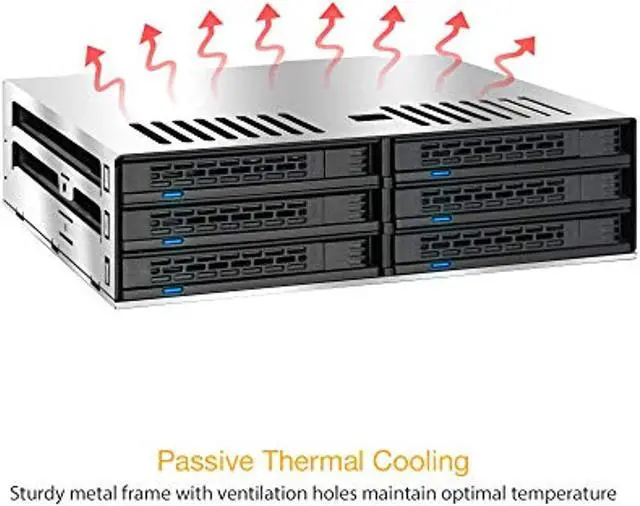 Alt view image 5 of 5 - ICY DOCK 6 x 2.5? SATA HDD / SSD Hot Swap Cage for External 5.25? Bay | ExpressCage MB326SP-B (MB326SP-B)