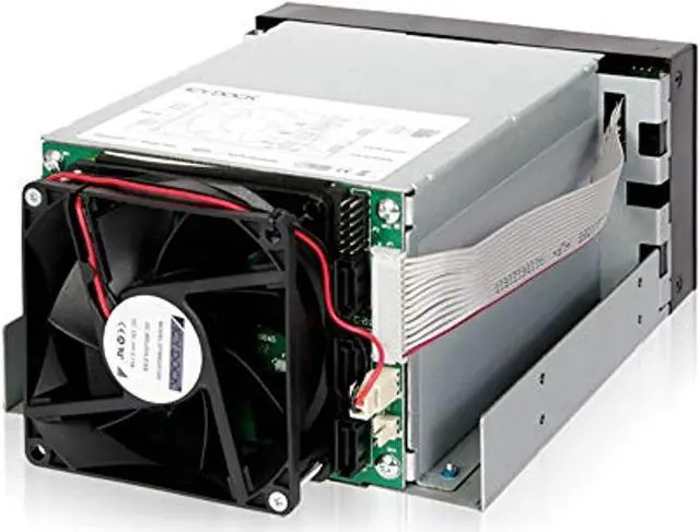 Alt view image 4 of 5 - ICY DOCK 3 x 2.5?/3.5? SATA/SAS Hard Drive Backplane Cage in 2X External 5.25" Bay | FatCage MB153SP-B (MB153SP-B)