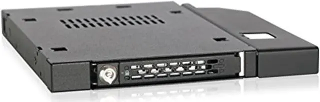 Main image of ICY DOCK 2.5? SATA/SAS HDD/SSD Rugged Full Metal Mobile Rack for Slim ODD or Slim FDD Bay - with Key Lock | ToughArmor MB411SKO-B (MB411SKO-B)