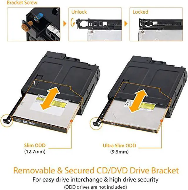 Alt view image 2 of 5 - ICY DOCK 4 x 2.5 SAS  and  SATA SSD/HDD  and  (Ultra) Slim Optical Disk Drive CD DVD ROM Backplane Cage | ToughArmor MB604SPO-B (MB604SPO-B)