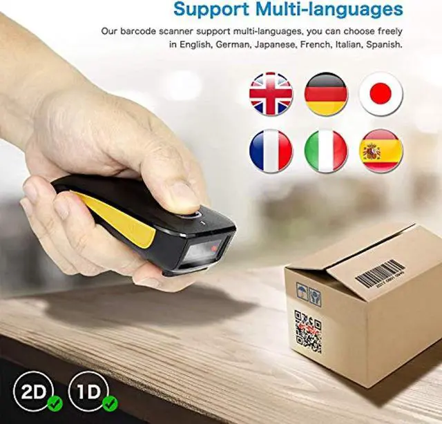 Alt view image 2 of 5 - NETUM QR Code Scanner, Mini Barcode Scanner Bluetooth Compatible, Small Portable USB 1D 2D Bar Code Scanner for Inventory, 2.4G Cordless Image Reader for Tablet iPhone iPad Android iOS PC POS - C750