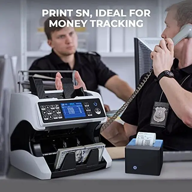 Alt view image 5 of 5 - MUNBYN Thermal Printer for Mixed Denomination Money Counter Machine, Compatible with IMC01/IMC08/RIBAO BC-40/Kolibri KBR-1500/DETECK Spark DT-600 Mixed Bill Counter, Connect and  (MU-IMC-ITPP107US-US)
