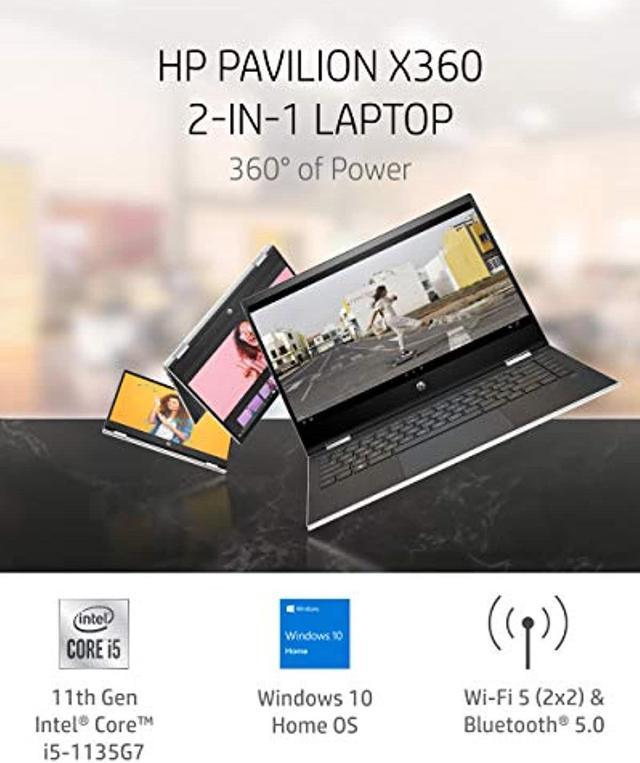 HP Pavilion x360 Convertible 15.6-inch Touchscreen Laptop, 11th Gen Intel  Core i5-1135G7, Intel Iris Xe Graphics, 8 GB RAM, 512 GB SSD, HD Micro-Edge 