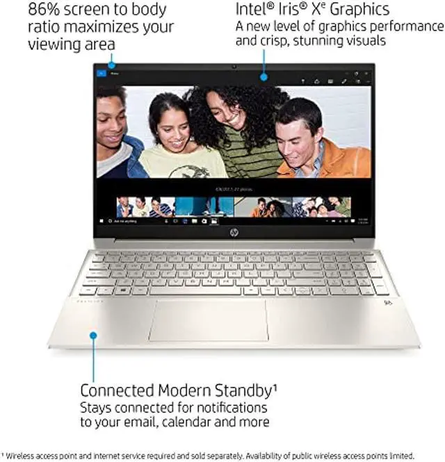 Alt view image 2 of 7 - 2022 HP Pavilion 15.6" IPS FHD Touchscreen Laptop Intel 4-Core i7-1165G7 Iris Xe Graphics 16GB RAM DDR4 512GB NVMe SSD USB-C WiFi AX Bluetooth HDMI Webcam Backlit Keyboard Windows 10 Pro (HP-15-EG000)