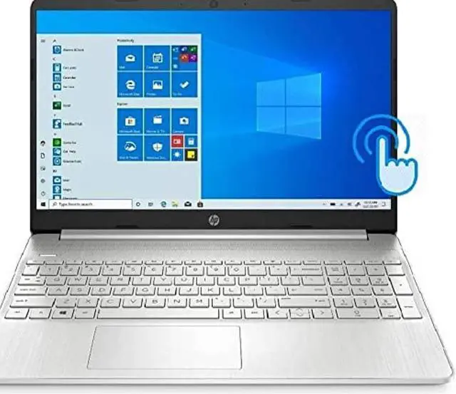 Alt view image 2 of 5 - HP 15.6" HD Touchscreen Laptop 11th Gen Intel Dual-Core i3-1115G4 Up to 4.1GHz Beats i7-8550U, 8GB RAM, 256GB SSD, WiFi, HDMI, Bluetooth, Webcam, Windows 11, Silver, EROSEFLAMINGO Accessories