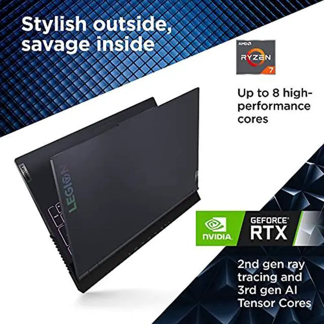 Alt view image 2 of 5 - Lenovo Legion 5 Gaming Laptop, 15.6" FHD Display, AMD Ryzen 7 5800H, 16GB RAM, 512GB Storage, NVIDIA GeForce RTX 3050Ti, Windows 11 Home, Phantom Blue (82JW00BDUS)