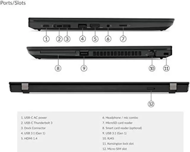 Alt view image 4 of 6 - Lenovo ThinkPad T490 PC Laptop, 14.0" FHD IPS Anti-Glare Multi-touch Display, Intel Core i7-8665U Processor, 16GB DDR4 RAM, 512GB PCIe SSD, Fingerprint Reader, Backlit Keyboard, Windows 1 (20N20041US)