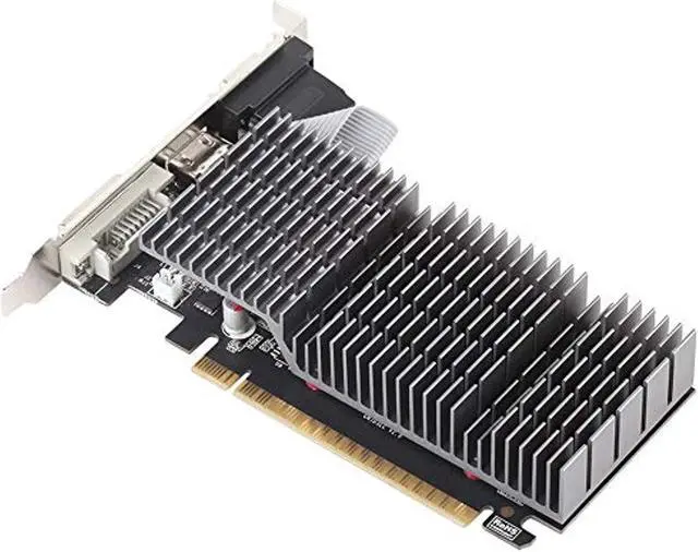 Alt view image 5 of 5 - MAXSUN GEFORCE GT 710 1GB Video Graphics Card GPU Support DirectX12 OpenGL4.5, Low Profile, Low Consumption, VGA, DVI-D, HDMI, HDCP, Silent Passive Fanless Cooling System
