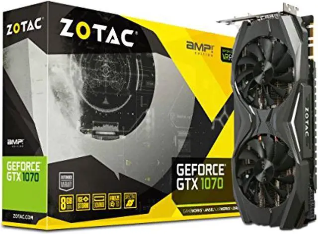 Main image of Zotac NVIDIA GeForce GTX 1070 AMP Edition 8GB GDDR5 DVI/HDMI PCI-Express Video Card (ZT-P10700C-10P) (ZT-P10700C-10P)