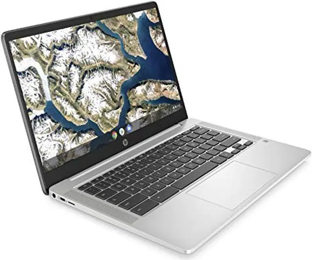 Alt view image 4 of 5 - HP Chromebook 14 Laptop, Intel Celeron N4120, 4 GB RAM, 64 GB eMMC, 14" HD Display, Chrome OS, Thin  and  Portable, 4K Graphics, Long Battery Life, Ash Gray Keyboard (14a-na0210nr, 2022 (14a-na0200nr)