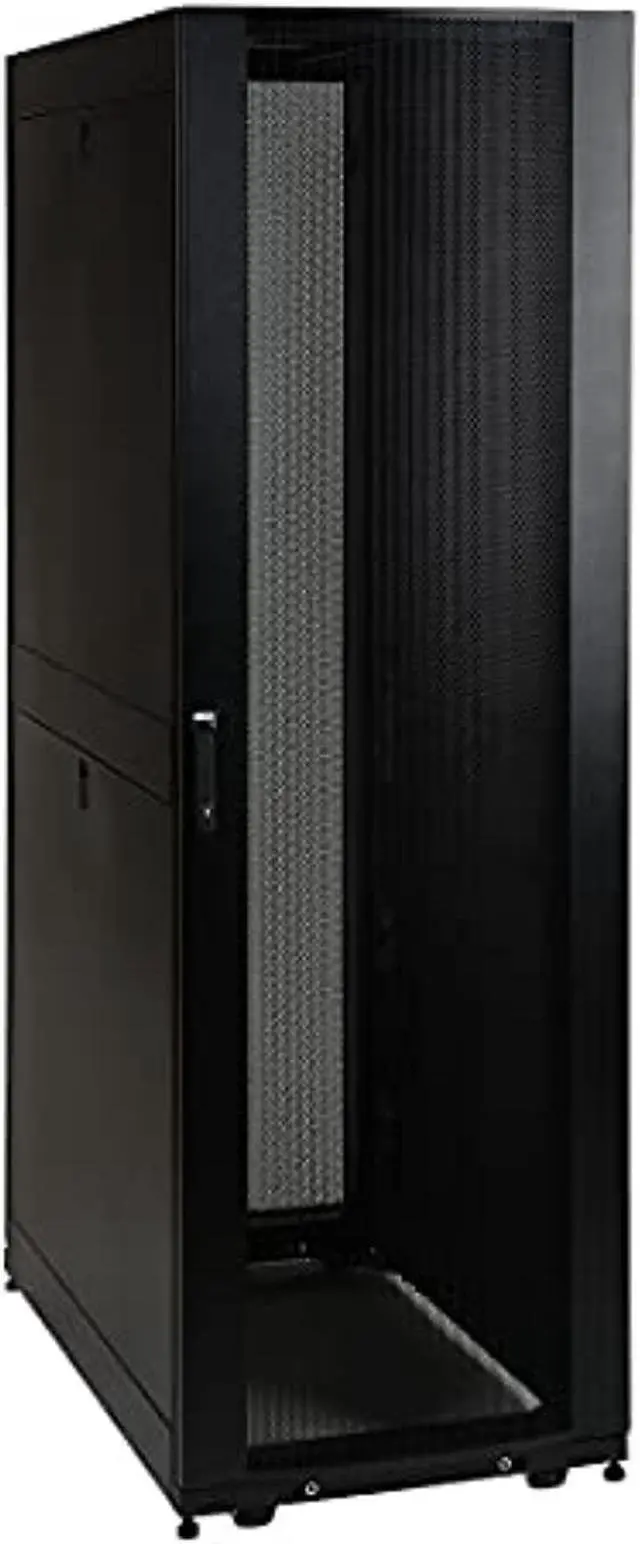 Main image of Tripp Lite 42U Standard-Depth Server Rack Enclosure Cabinet with doors  and  side panels, 3000-lb. capacity, Black (SR42UB) (SR42UB)
