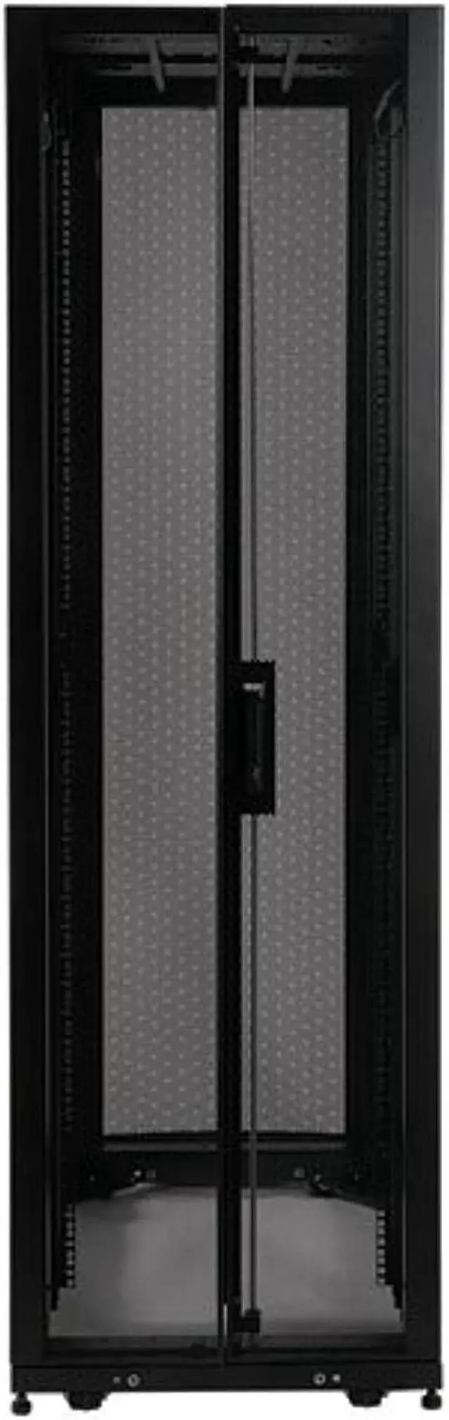 Alt view image 2 of 5 - Tripp Lite 42U Standard-Depth Server Rack Enclosure Cabinet with doors  and  side panels, 3000-lb. capacity, Black (SR42UB) (SR42UB)