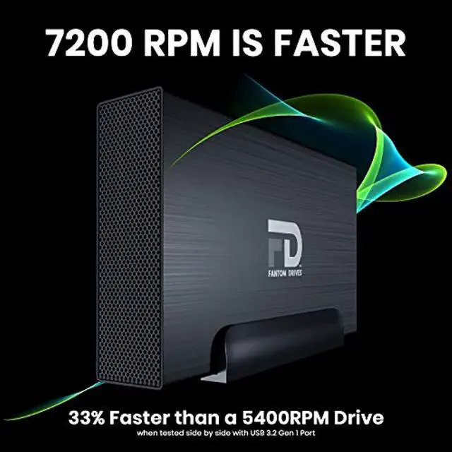 Alt view image 5 of 5 - Fantom Drives 8TB External Hard Drive - GFORCE 3 Pro 7200RPM, USB3, Aluminum, Silver, GF3S8000UP (GF3S8000UP)