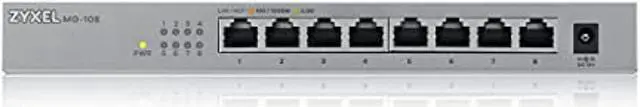 Main image of Zyxel 8-Port 2.5G Multi-Gigabit Unmanaged Switch for Home Entertainment or SOHO Network [MG-108] (MG-108-ZZ0101F)