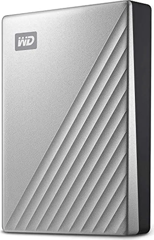 Main image of WD 4TB My Passport Ultra Silver Portable External Hard Drive HDD, USB-C and USB 3.1 Compatible - WDBFTM0040BSL-WESN (WDBFTM0040BSL-WESN)