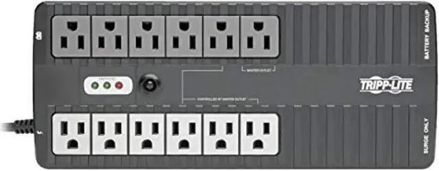 Alt view image 7 of 10 - Tripp Lite 750VA UPS Battery Backup, 450W Eco Green, USB, RJ11, 12 Outlets (ECO750UPS), Black (ECO750UPS)