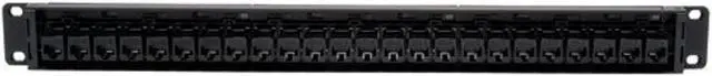 Alt view image 2 of 5 - Tripp Lite 24-Port Cat6 / Cat5 Ethernet Patch Panel, Feedthrough Patch (RJ45 to RJ45), 1U Rackmount, Cable Management Bar, (N254-024) (N254-024)