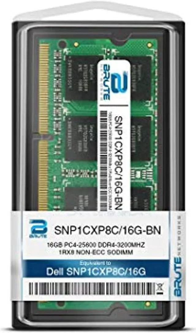 Alt view image 3 of 5 - Brute Networks SNP1CXP8C/16G-BN - 16GB PC4-25600 DDR4-3200Mhz 2Rx8 1.2V Non-ECC SODIMM (Equivalent to OEM PN # SNP1CXP8C/16G) (SNP1CXP8C/16G-BN)