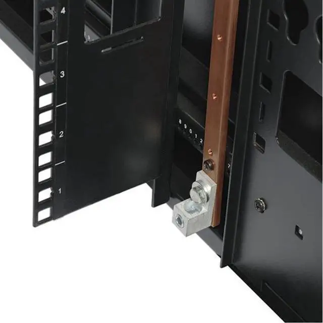 Alt view image 3 of 5 - Tripp Lite SRGROUND 42U Rack Enclosure Server Cabinet Copper Bus Grounding Bar Black (SRGROUND)