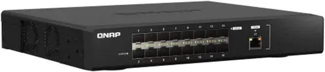 Alt view image 3 of 5 - QNAP QSW-M5216-1T-US 16-Port 25GbE Managed Network Switch with 10GbE connectivity for Backbone Networks. Layer 2, Web Management (QSW-M5216-1T-US)