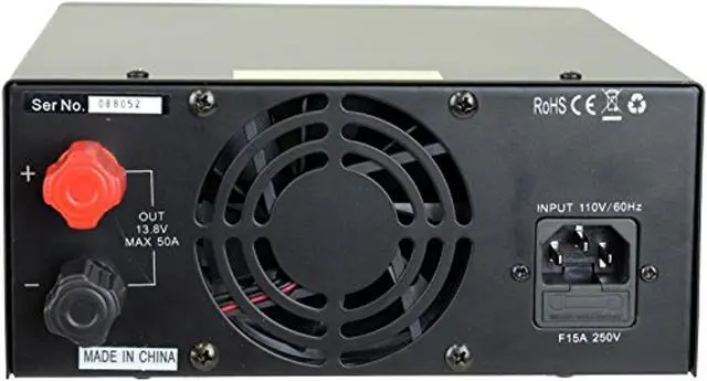 Alt view image 4 of 5 - TekPower TP50SW 50 Amp 13.8V Analog DC Power Supply with Cigarette Plug (TP50SW)