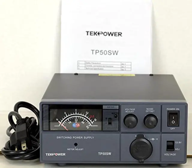 Alt view image 5 of 5 - TekPower TP50SW 50 Amp 13.8V Analog DC Power Supply with Cigarette Plug (TP50SW)