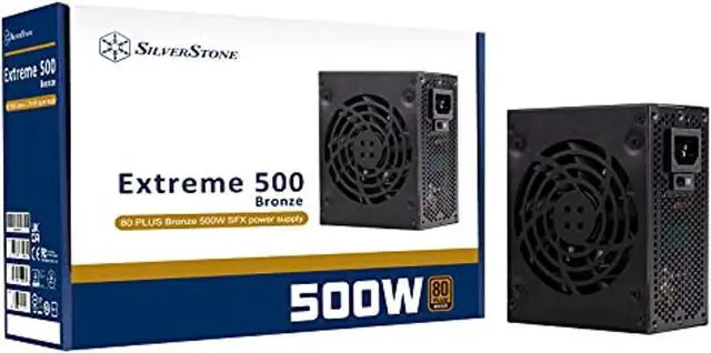 Main image of SilverStone Technology Extreme 500 Bronze 80 Plus Bronze 500W SFX Power Supply, SST-EX500-B (SST-EX500-B)