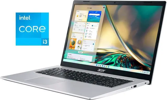 Alt view image 3 of 3 - Acer - Aspire 3  17.3" HD+ Laptop  11th Gen Intel Core i3-1115G4  8GB Memory  256GB SSD  Pure Silver (A317-53-31K7)