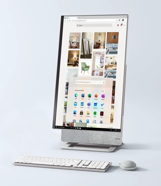 Alt view image 4 of 4 - Lenovo - Yoga AIO 7 27" Touch-Screen All-In-One - AMD Ryzen 7 - 16GB Memory - 512GB Solid State Drive - Cloud Grey with Moon White (F0G7001MUS)