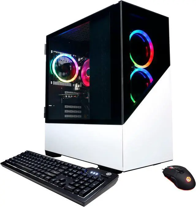 Alt view image 2 of 2 - CyberPowerPC - Gamer Master Gaming Desktop - AMD Ryzen 5 5600X - 16GB Memory - NVIDIA GeForce RTX 3060 - 1TB HDD + 500GB SSD - White (GMA4800BSTV10)