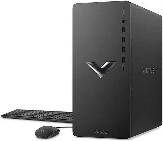 Main image of HP - Victus 15L Gaming Desktop - AMD Ryzen 7 5700G - 16GB Memory - AMD Radeon RX 6600XT - 512GB SSD - Mica silver (TG02-0130)