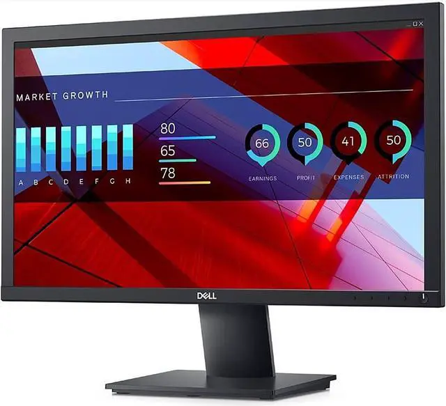 Alt view image 6 of 20 - Dell 22" LCD Anti-Glare Monitor - 1920 x 1080 Full HD @ 60Hz - Twisted Nematic Panel - VGA & DisplayPort 1.2 Interface - LED Backlight Technology - Adjustable Tilt Position