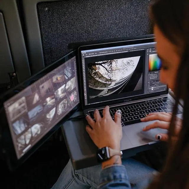 Alt view image 17 of 20 - Mobile Pixels Trio/Trio Max Portable Monitor System USB A USB C Plug and Play Mac PC Linux - Trio 12.5" Monitor