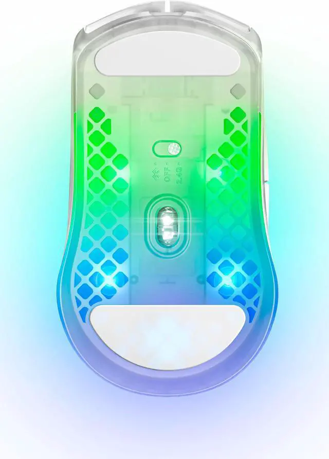 Alt view image 3 of 19 - SteelSeries - Aerox 3 Ghost Wireless Optical Gaming Mouse with Ultra-lightweight Translucent Design - White (62610)