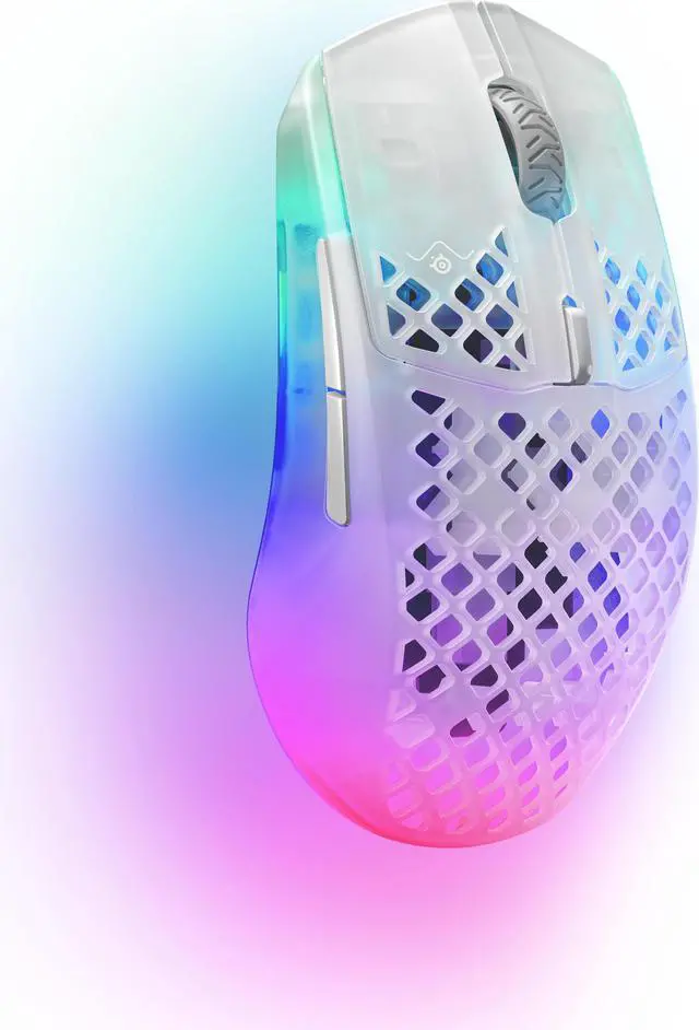 Alt view image 4 of 19 - SteelSeries - Aerox 3 Ghost Wireless Optical Gaming Mouse with Ultra-lightweight Translucent Design - White (62610)