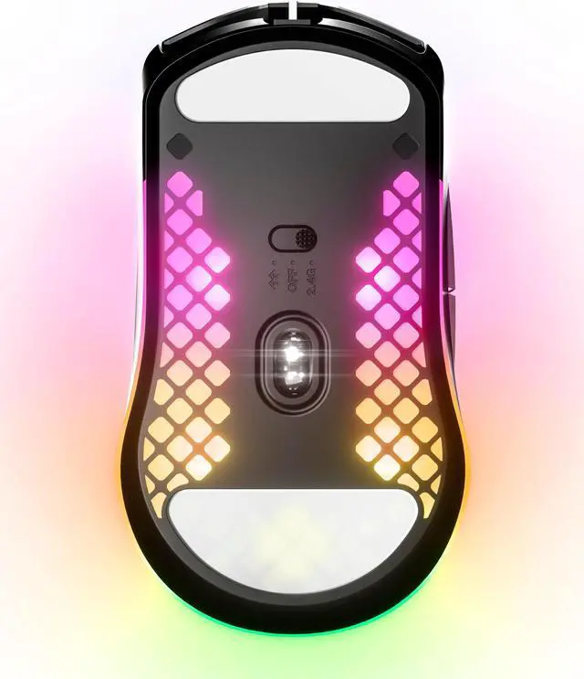 Alt view image 3 of 20 - SteelSeries - Aerox 3 2022 Edition Wireless Optical Gaming Mouse with Ultra Lightweight Design - Onyx (62612)